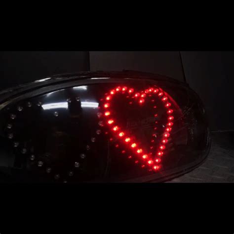 heart led tail lights|heart tail lights for car.